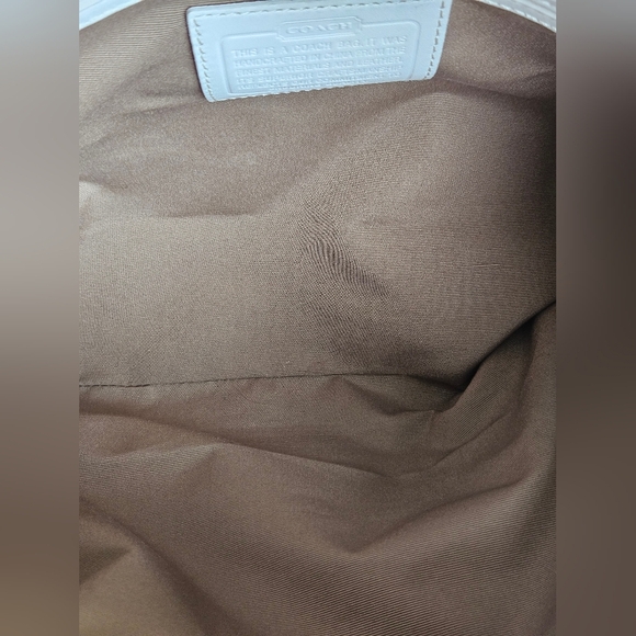 Coach Signature Brown and Cream Tote‎ Bag - Picture 13 of 14